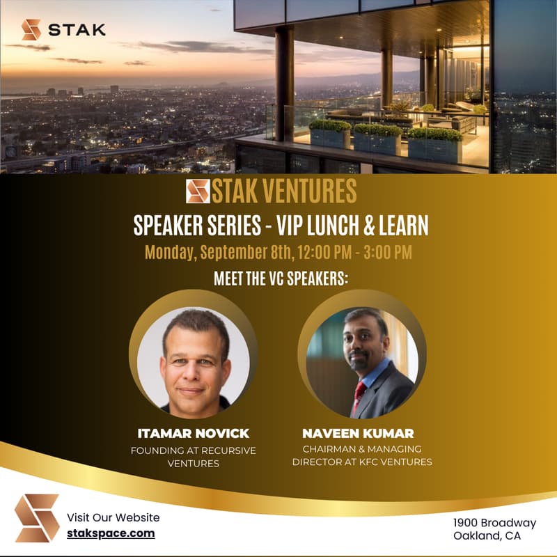 Cover Image for STAK VENTURES: Speaker Series - VIP Lunch & Learn
