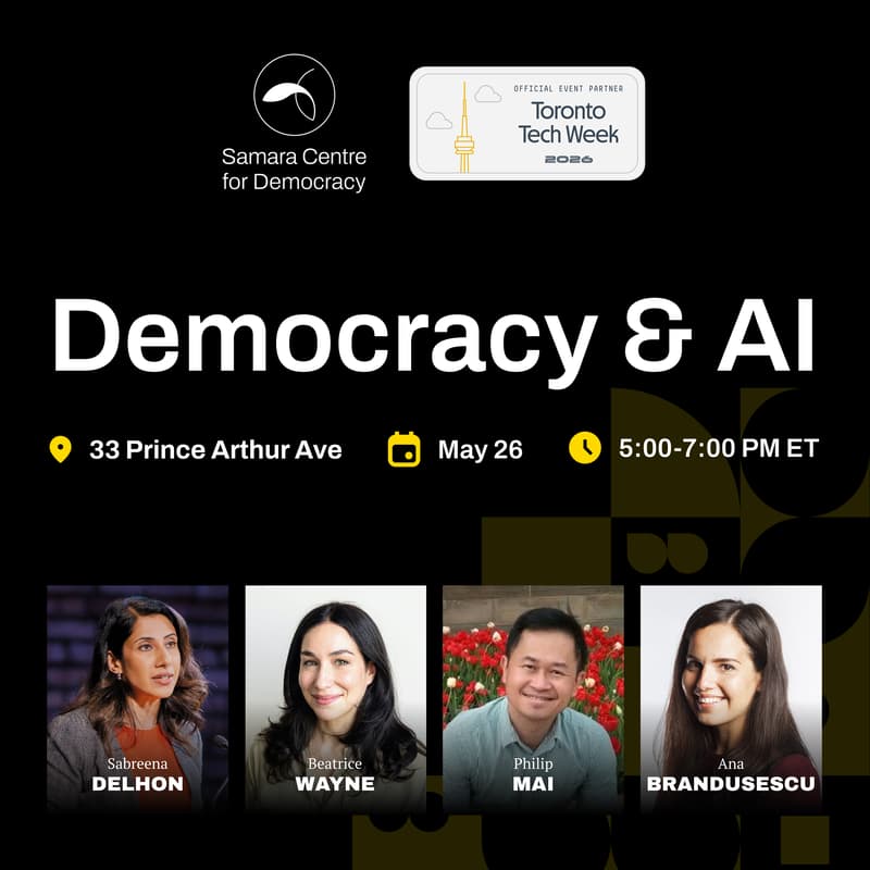 Cover Image for Democracy & AI at Toronto Tech Week 2026