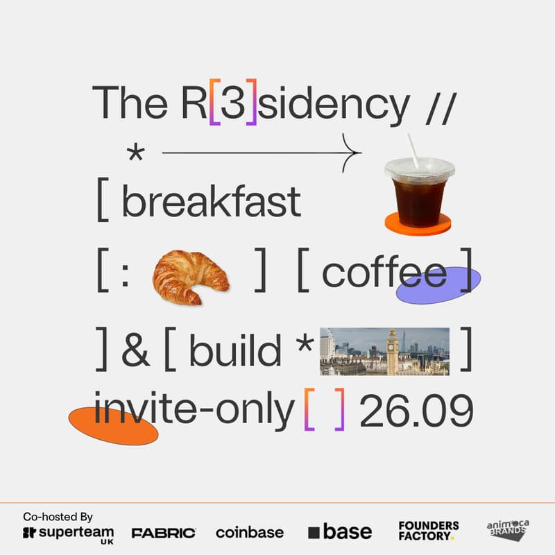 Cover Image for The R[3]sidency Breakfast @ Somerset House Breakfast w/ Fabric Ventures & Superteam UK