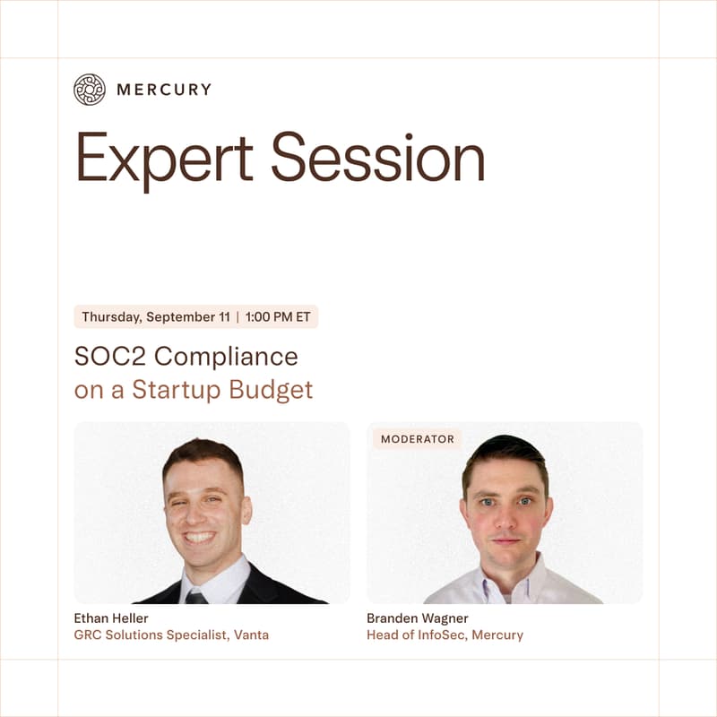 Cover Image for Expert Session: SOC 2 on a Startup Budget with Vanta