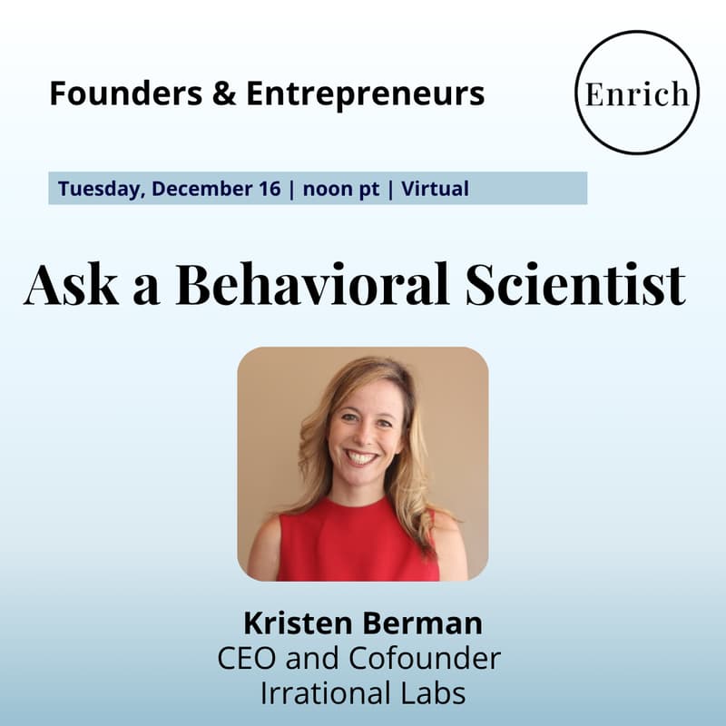 Cover Image for Ask a Behavioral Scientist | Featuring Kristen Berman