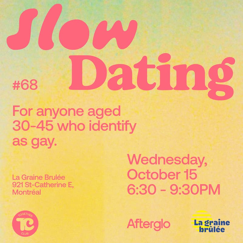 Cover Image for Slow Dating #68 (Gay 30-45) ❤️