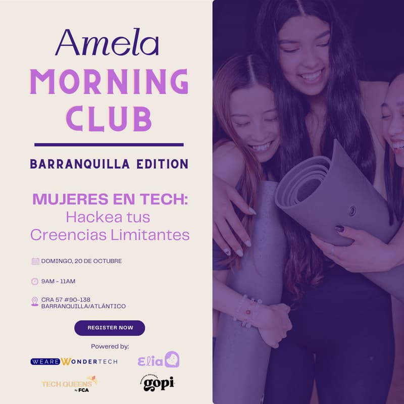 Cover Image for Amela: Ejercicio + Networking con Mujeres Emprendedoras: Hackea tus creencias limitantes 🇨🇴 | Barranquilla