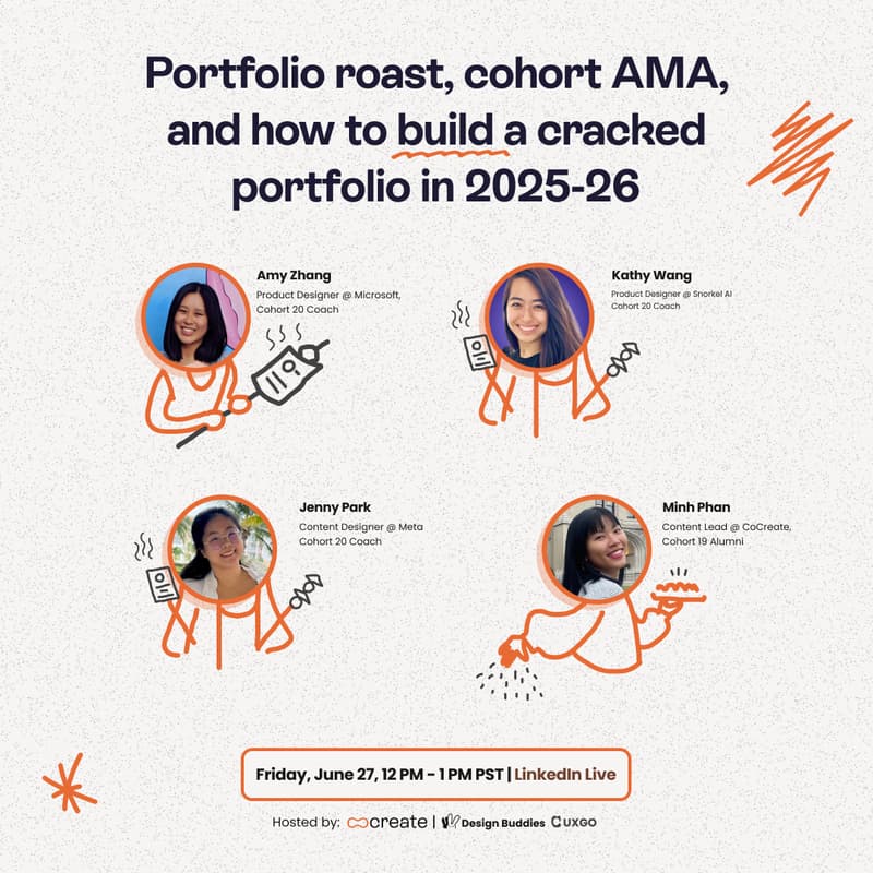 Cover Image for Portfolio roast, cohort AMA, and how to build a cracked portfolio in 2025-26