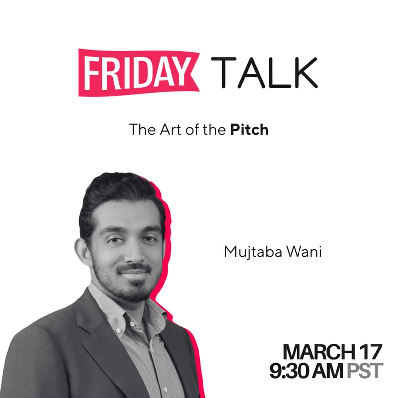 Cover Image for Friday Talk - The Art of the Pitch