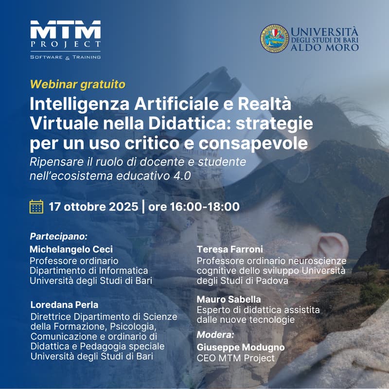 Cover Image for Intelligenza Artificiale e Realtà Virtuale nella Didattica: strategie per un uso critico e consapevole