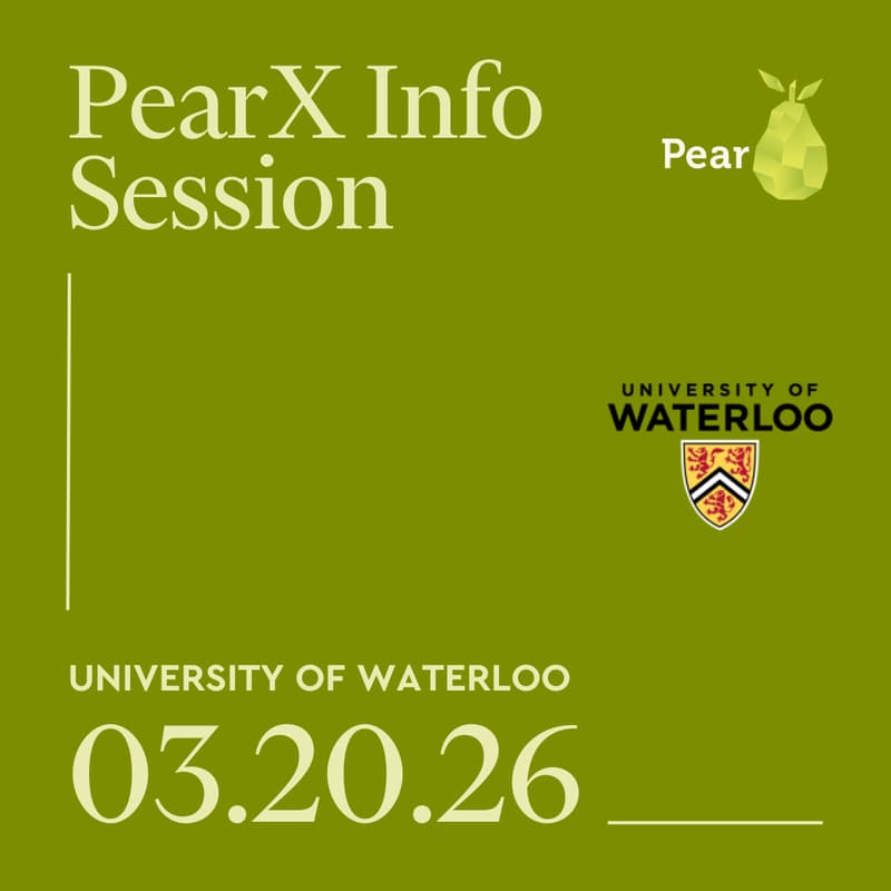 Cover Image for PearX Info Session + AMA (Waterloo)