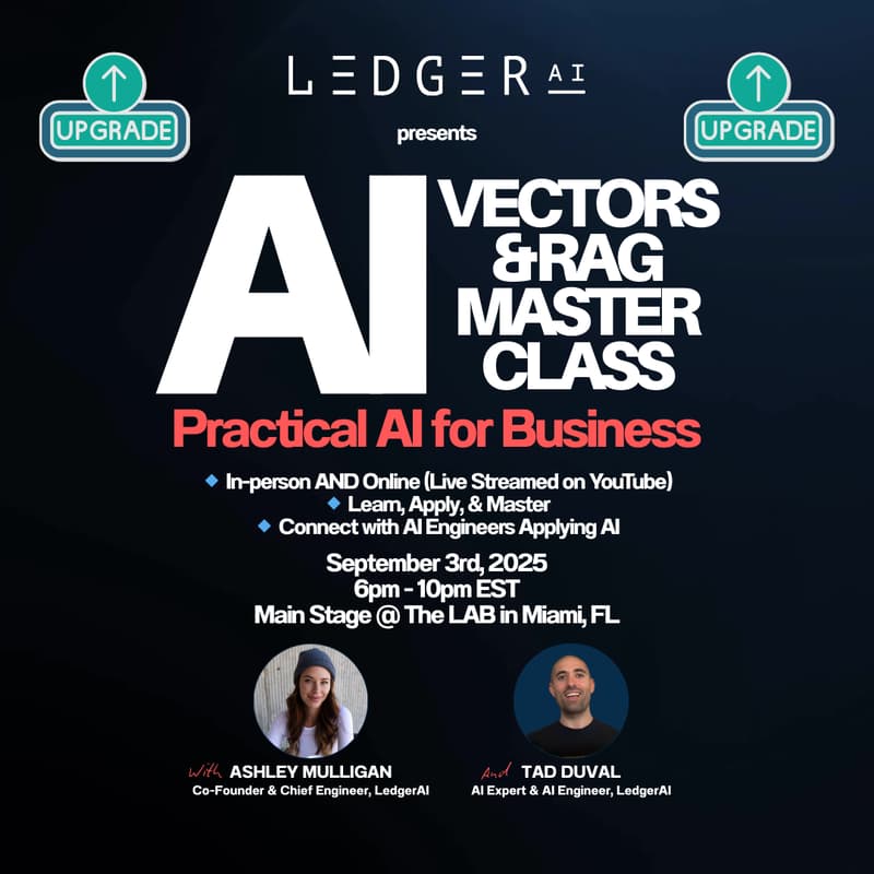 Cover Image for VECTORS & RAG AI MASTERCLASS