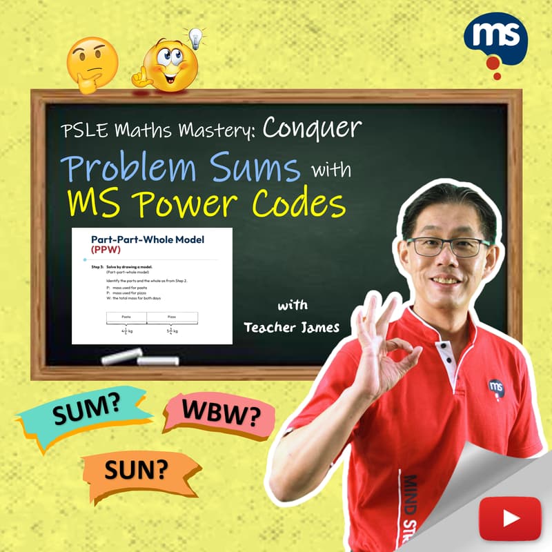 Cover Image for Mind Stretcher PSLE Maths Mastery Workshop: Conquer Problem Sums with MS Power Codes (by Head of Mathematics James Wong)