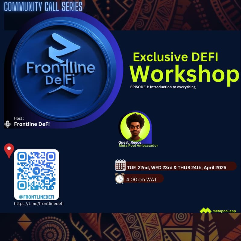 Cover Image for Frontline DeFi Community Call Series (Last Day )