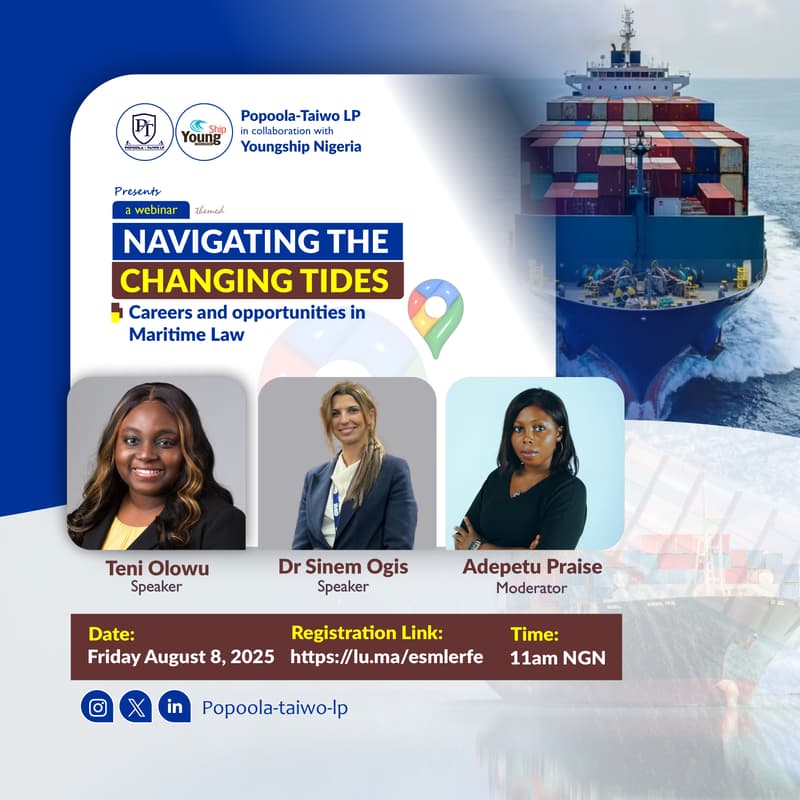 Cover Image for NAVIGATING THE CHANGING TIDES: CAREERS AND OPPORTUNTIES IN MARITIME LAW