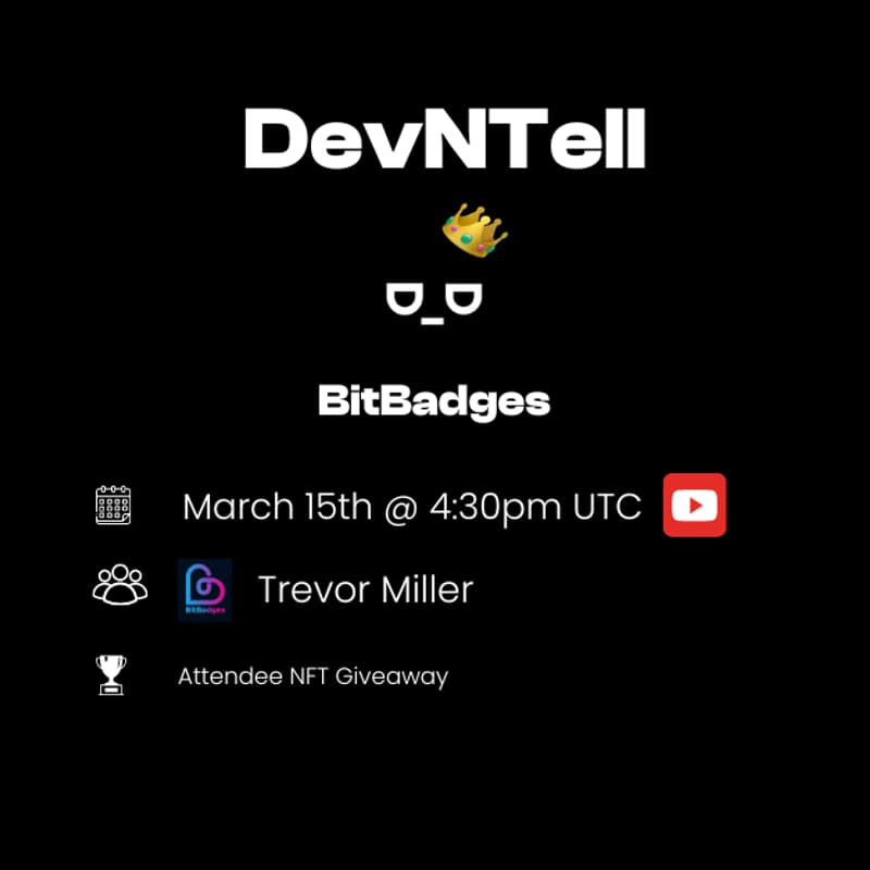 Cover Image for DevNTell - Building your Digital Identity with BitBadges