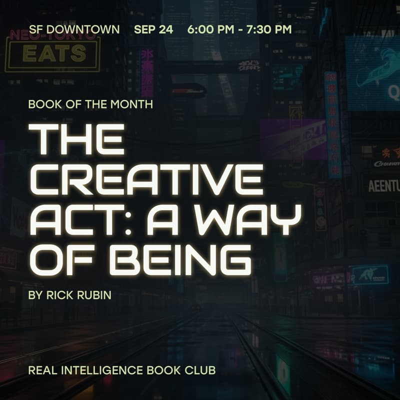 Cover Image for RI Book Club: The Creative Act by R.Rubin