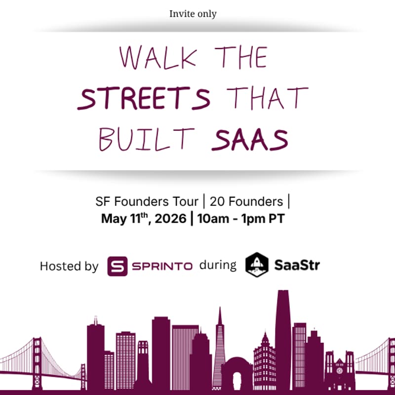Cover Image for Walk the streets that built SaaS | Founder's SF tour @SaaStr AI'26