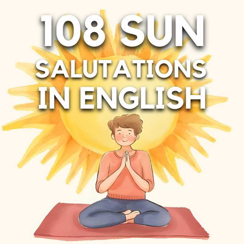 Cover Image for 108 Sun Salutaions in English| 英語で108回太陽礼拝