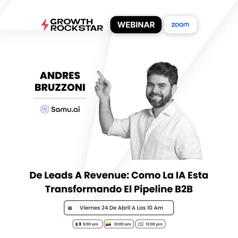 Cover Image for Webinar con Andres Bruzzoni - De Leads a Revenue: Como la IA esta transformando el pipeline B2B
