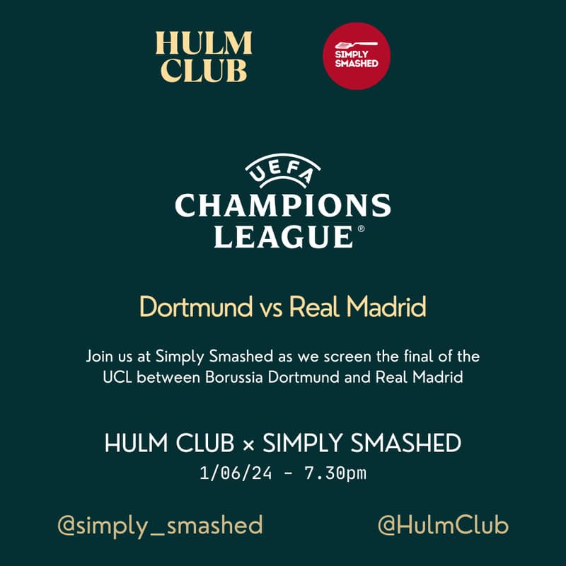Cover Image for Hulm Club x Simply Smashed: Dortmund vs Real Madrid