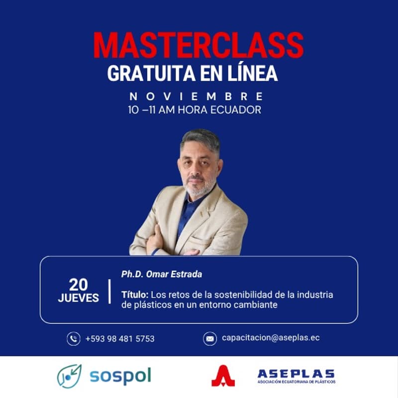 Cover Image for Masterclass                                  Los retos de la sostenibilidad de la industria de plásticos en un entorno cambiante.