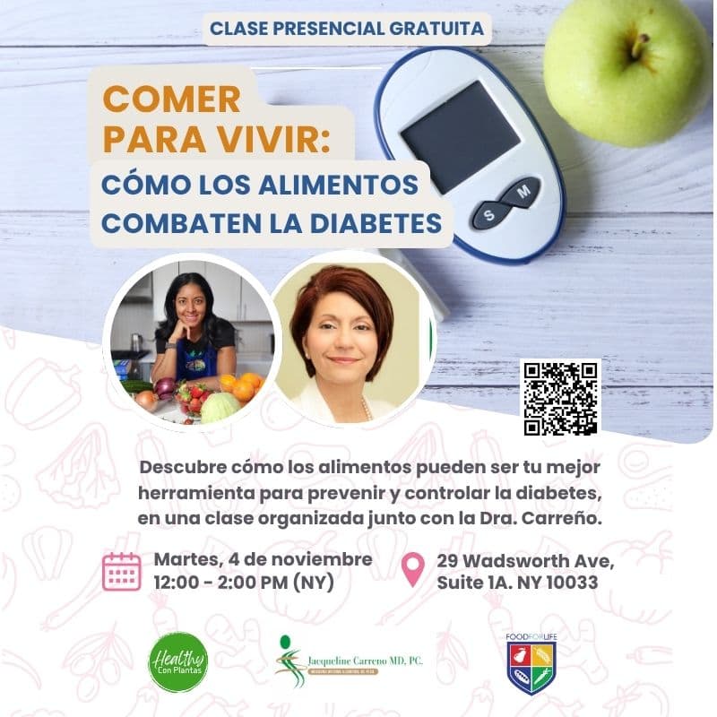 Cover Image for Food For Life Class: Cómo los Alimentos combaten la Diabetes