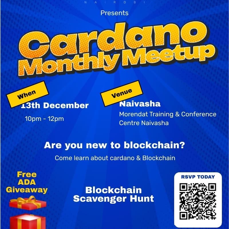 Cover Image for Cardano Monthly meetup - Naivasha