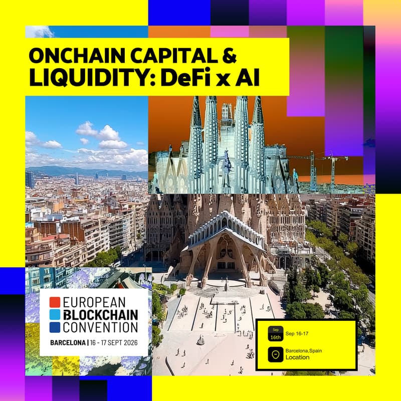 Cover Image for Onchain Capital & Liquidity: DeFi & AIπ Barcelona, Spain | π Sep 16-17 | During European Blockchain Convention
