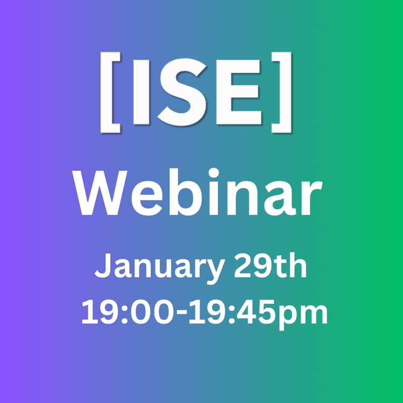 Cover Image for ISE Webinar - January 2025