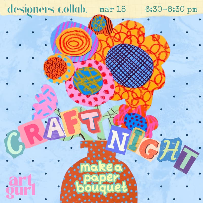 Cover Image for craft night: paper bouquets