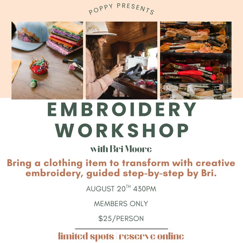 Cover Image for Embroidery Workshop with Bri Moore