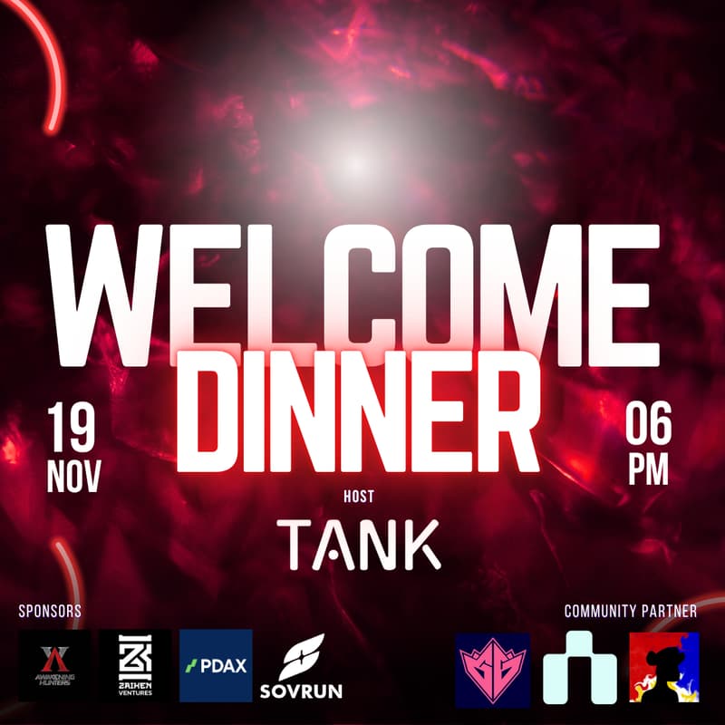 Cover Image for TANKDAO Exclusive Welcome Dinner