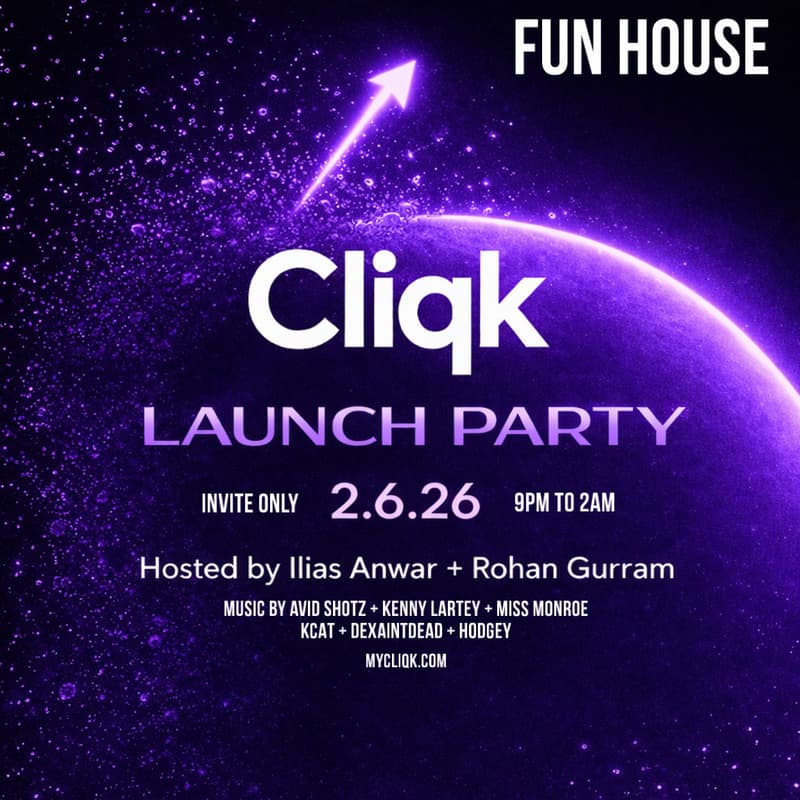 Cover Image for CLIQK LAUNCH PARTY - Fun House by Cliqk