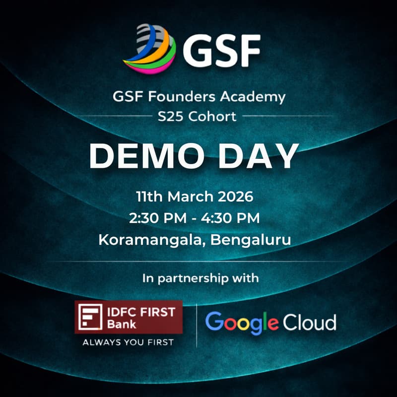 Cover Image for GSF S25 Bangalore Demo Day Investor Registration