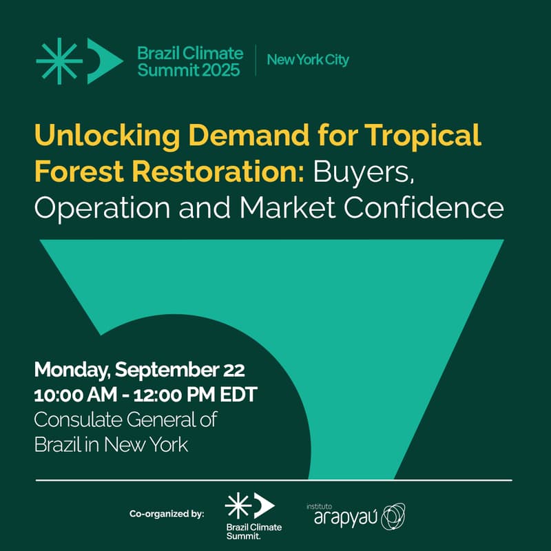Cover Image for Roundtable Unlocking Demand for Tropical Forest Restoration: Buyers, Operation and Market Confidence