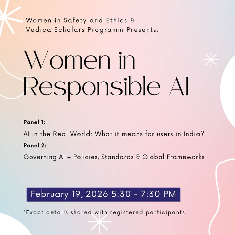 Cover Image for WISE & Vedica Scholars Programme Presents: Women in Responsible AI