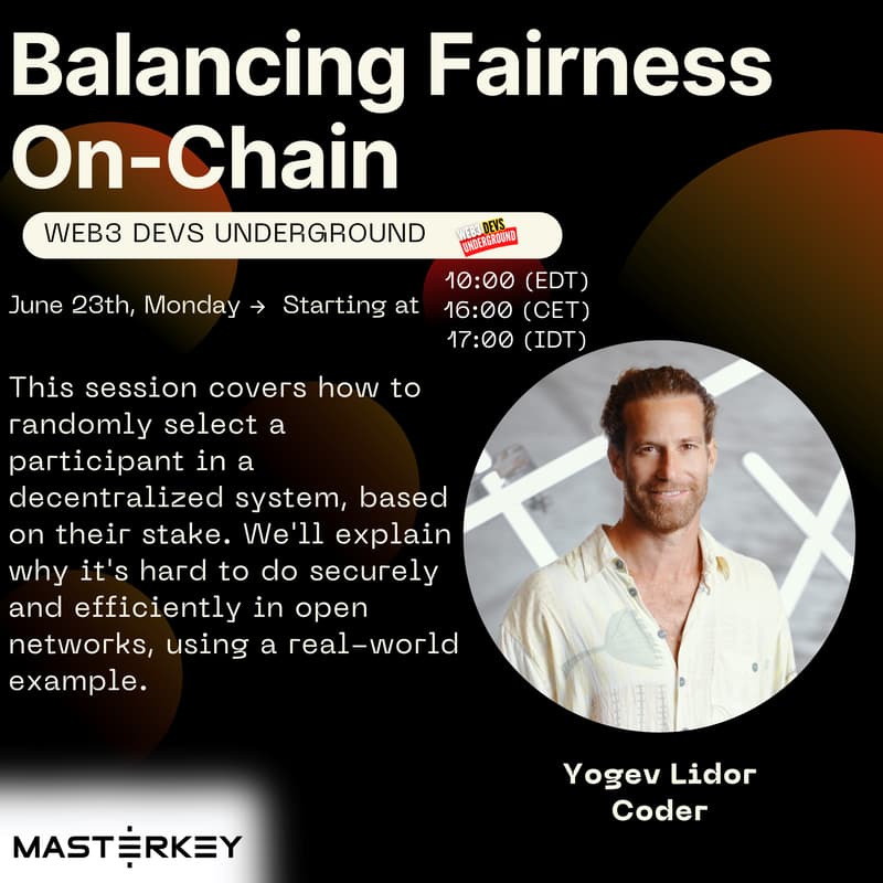 Cover Image for Online Event -Balancing Fairness On-Chain