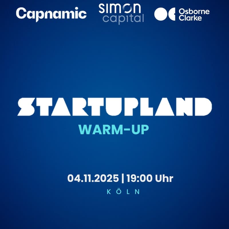 Cover Image for Startupland Warmup: Simon Capital x Osborne Clarke x Capnamic