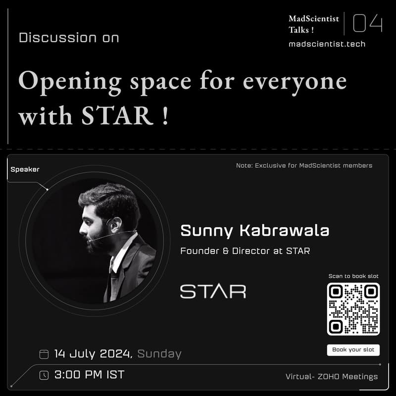 Cover Image for MadScientist Talks ! - Sunny Paresh Kabrawala ( Founder @STAR )