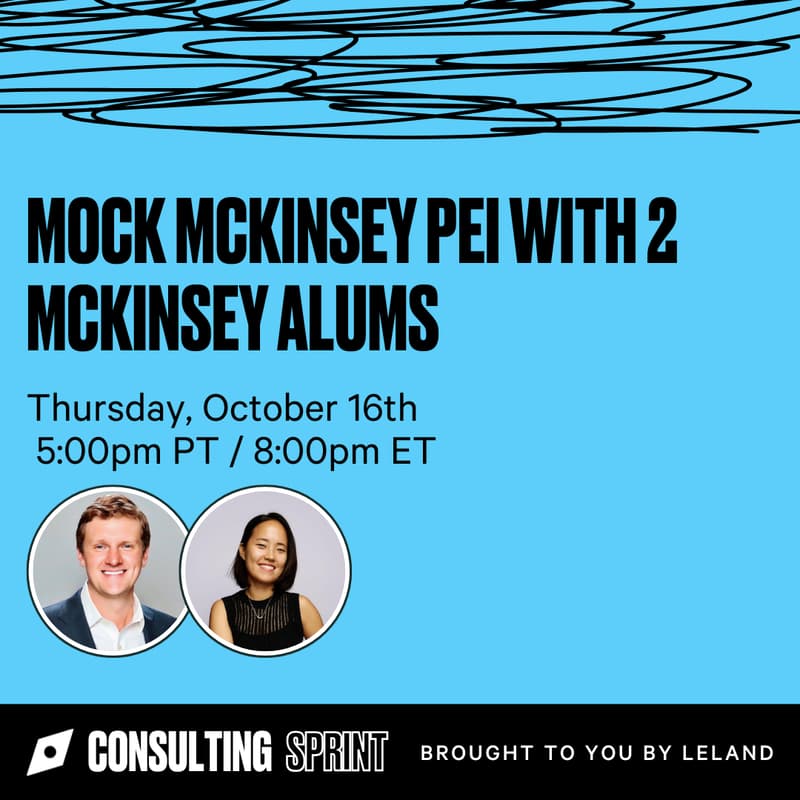 Cover Image for Mock McKinsey PEI with 2 McKinsey Alums