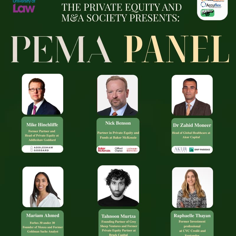 Cover Image for The Inaugural Private Equity and M&A Society (PEMA) Panel