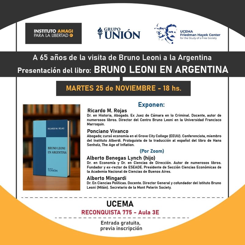 Foto de portada de Presentación del libro: BRUNO LEONI EN ARGENTINA. A 65 años de su visita.