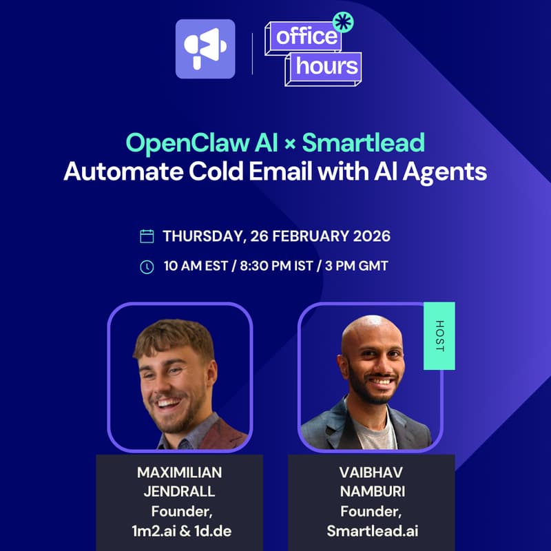 Cover Image for OpenClaw AI × Smartlead: Automate Cold Email with AI Agents