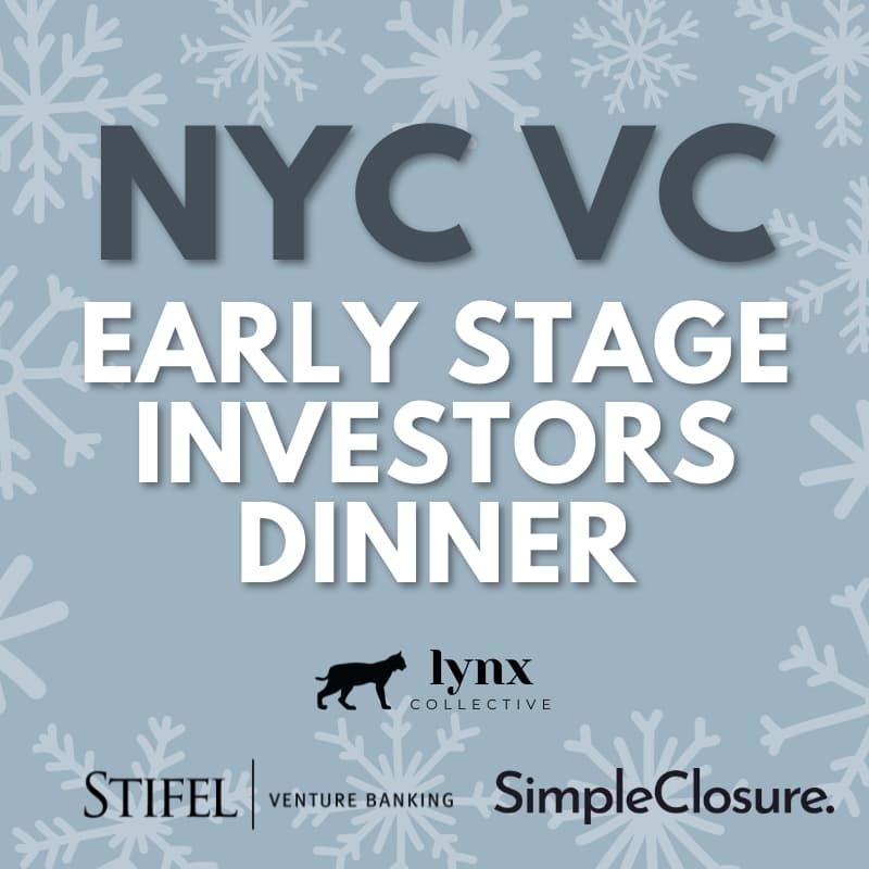Cover Image for NYC VC Early Stage Investors Dinner