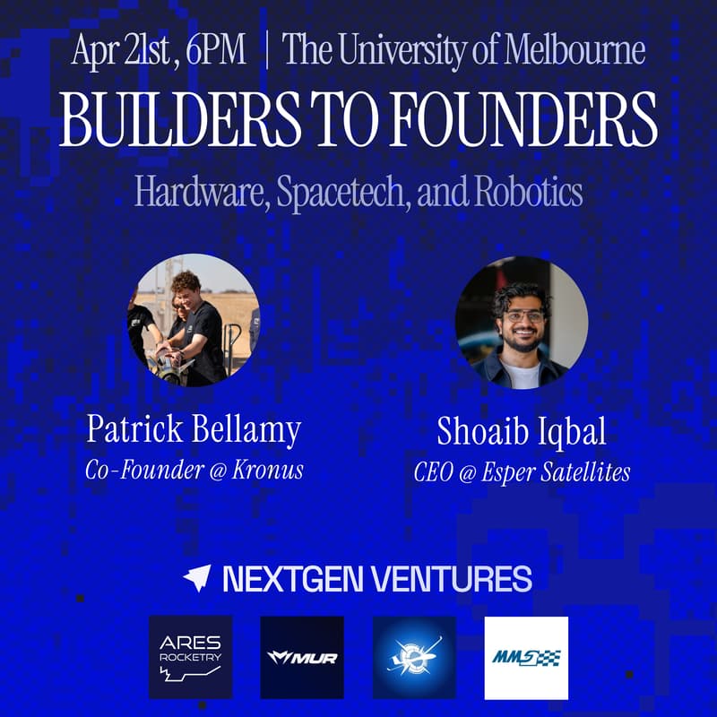 Cover Image for Builders to Founders: Hardware, SpaceTech, and Robotics