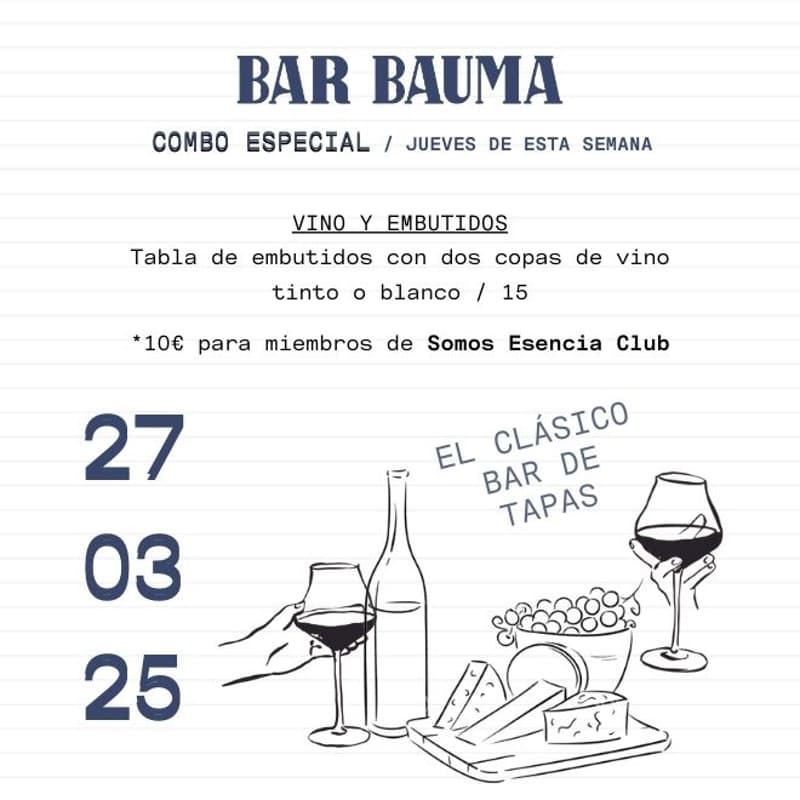 Foto de portada de Tabla de embutidos y vino en Bar Bauma