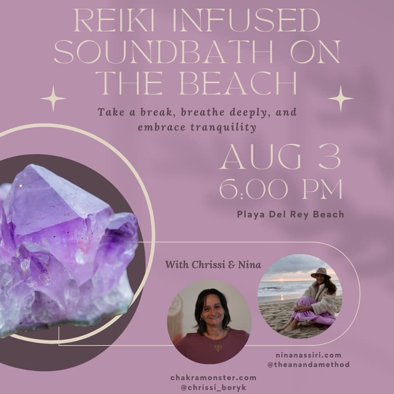 Cover Image for Reiki Infused Sound Bath On The Beach