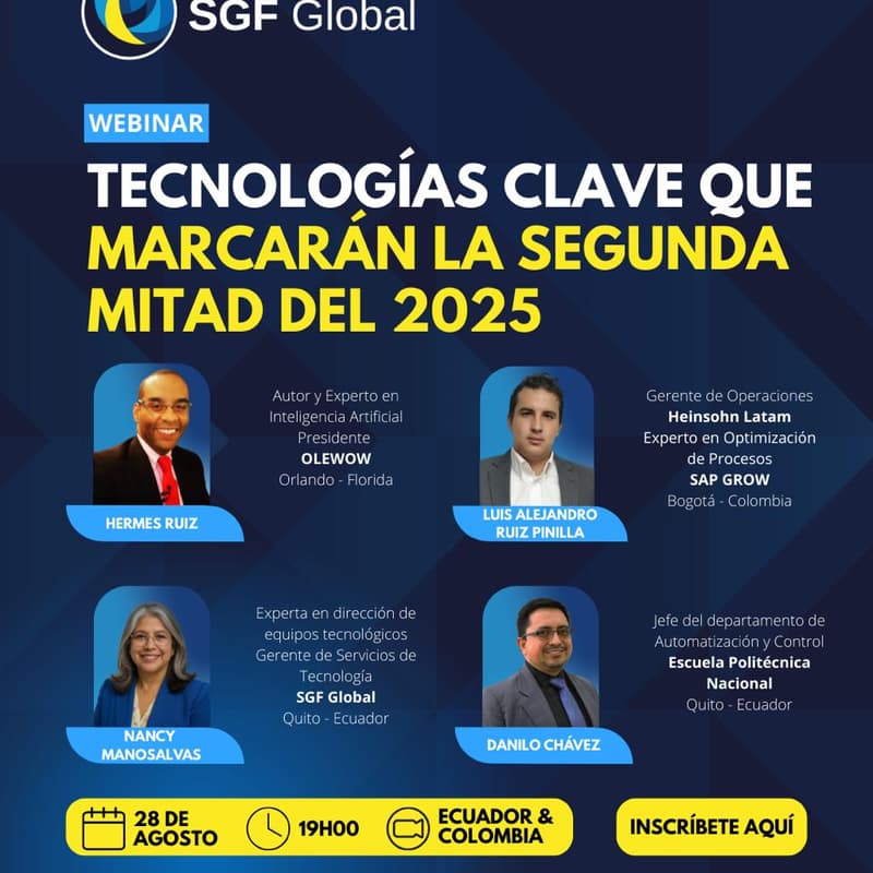 Cover Image for Webinar: Tecnologías clave que marcarán la segunda mitad del 2025