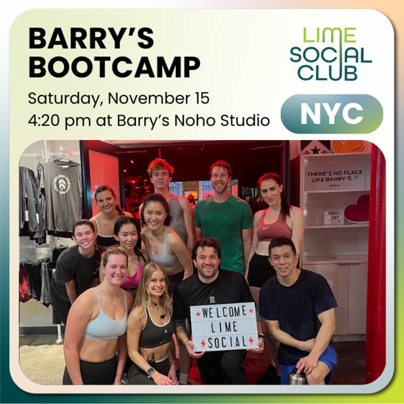 Cover Image for NYC: Barrys Bootcamp x Lime Social Club