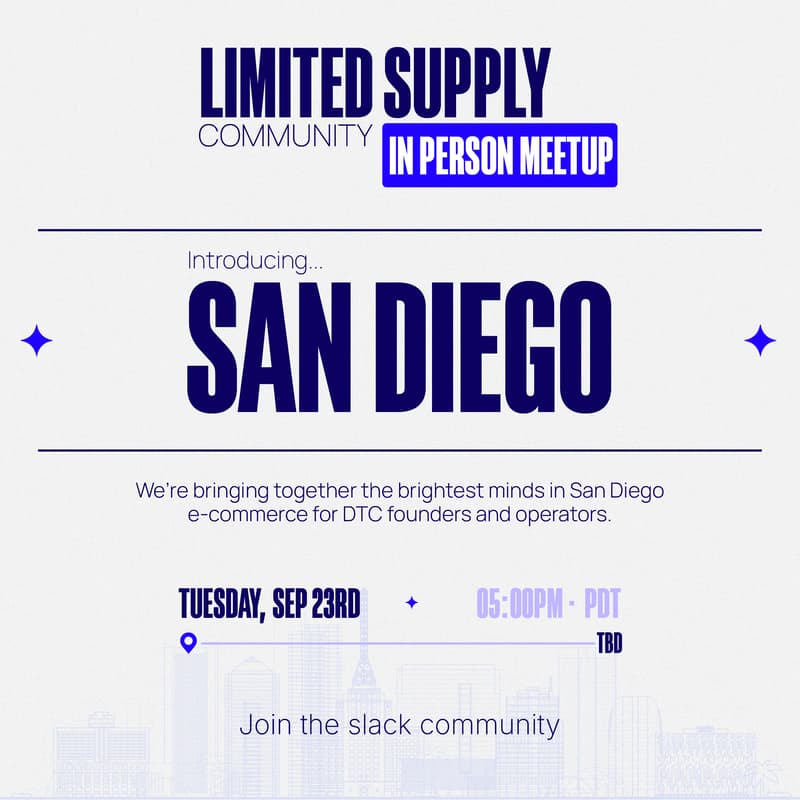 Cover Image for Limited Supply | San Diego Dinner