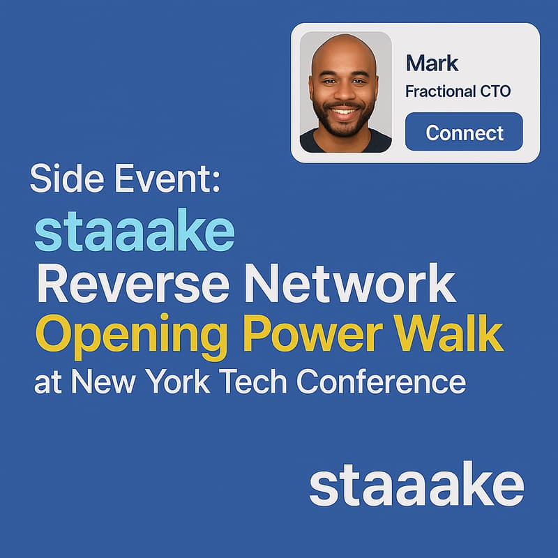 Cover Image for Side Event: staaake Reverse Network Opening Power Walk at New York AI/Tech Conference