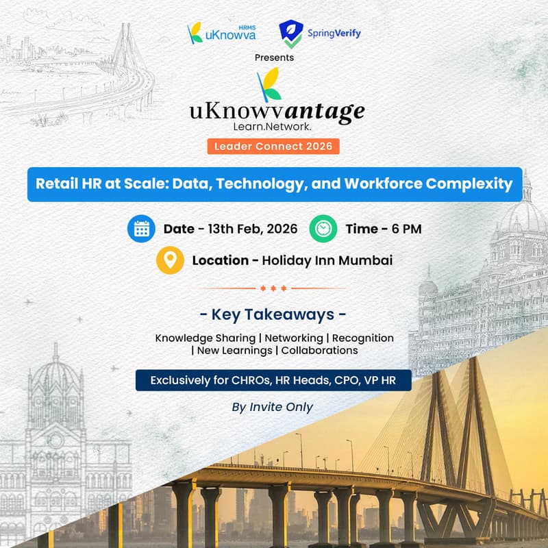Cover Image for Retail HR Leadership Roundtable by uKnowva HRMS & SpringVerify