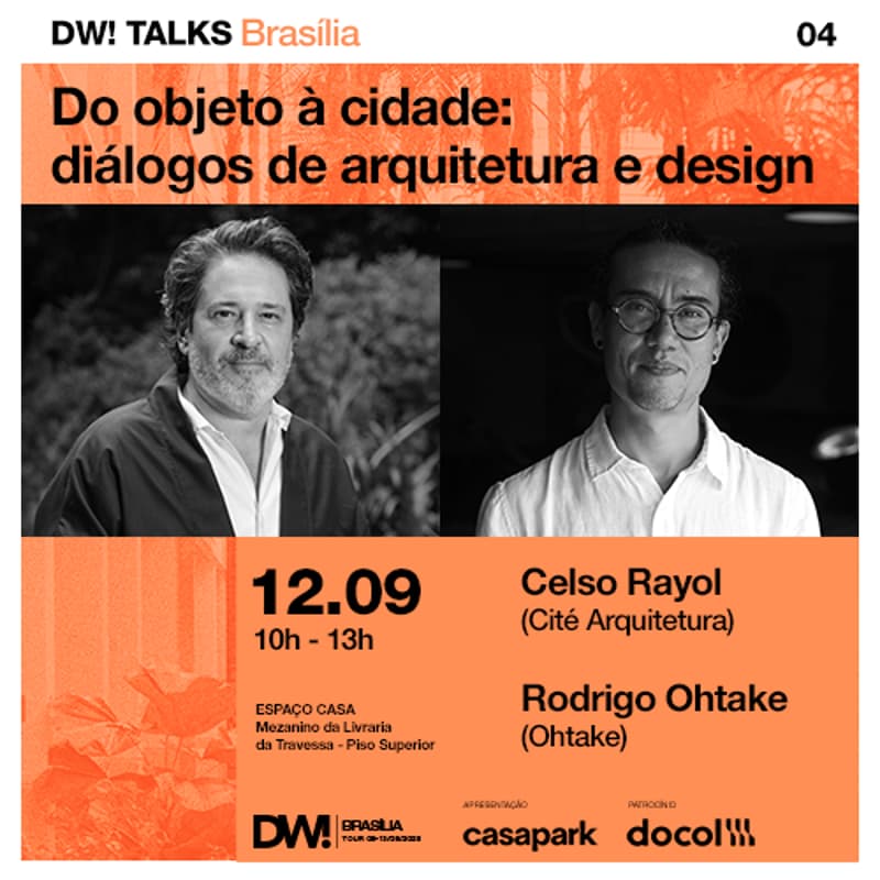 Cover Image for DW! TALKS BSB 04 - 12/09 - Do Objeto à Cidade: Diálogos de Arquitetura e Design